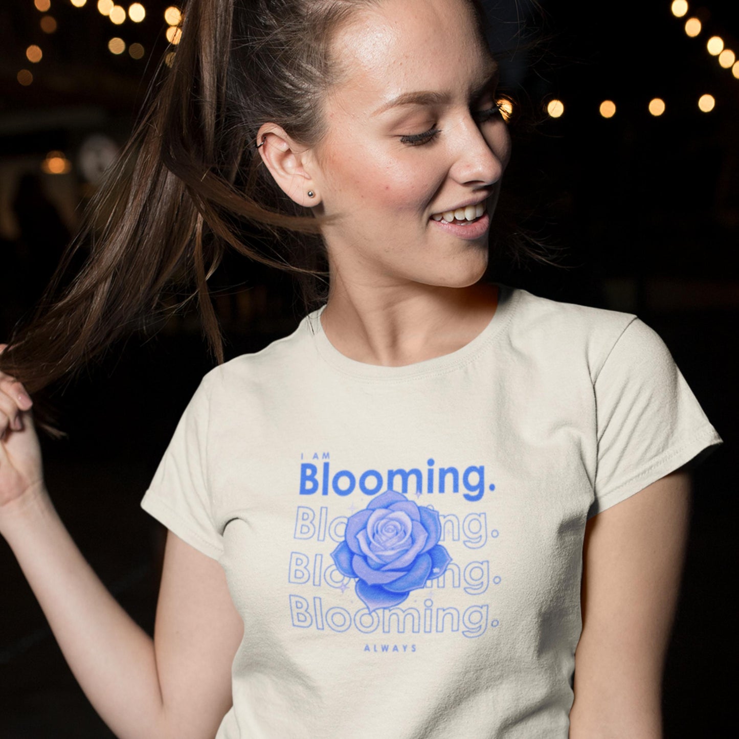 I am Blooming - Lavender Blue Flower