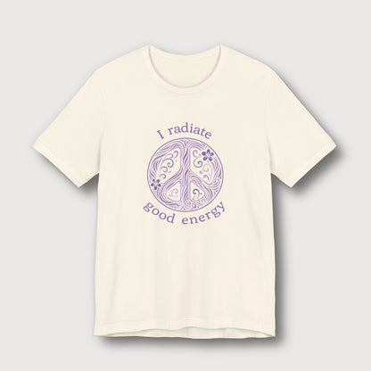 I Radiate Good Energy - Purple Peace Sign