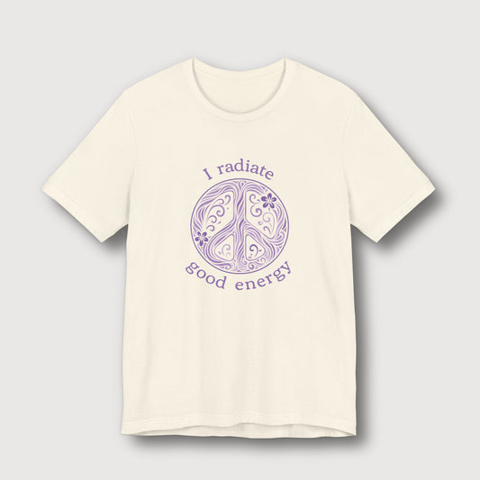 I Radiate Good Energy - Purple Peace Sign