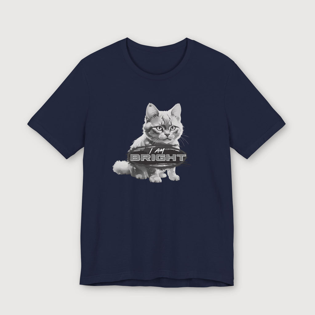 I am Bright - Gray Cat - T-Shirt