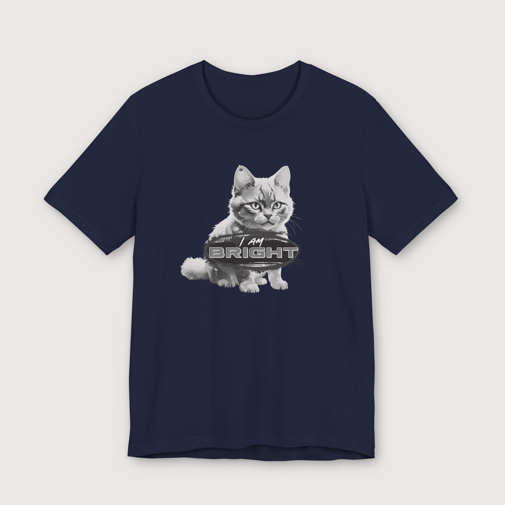 I am Bright - Gray Cat - T-Shirt