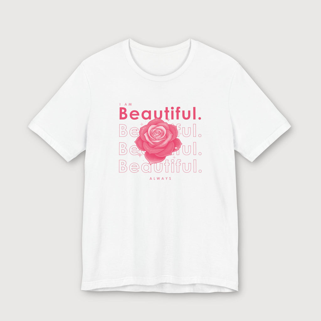 I am Beautiful - Pink Flower - T-Shirt