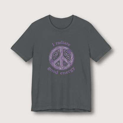 I Radiate Good Energy - Purple Peace Sign