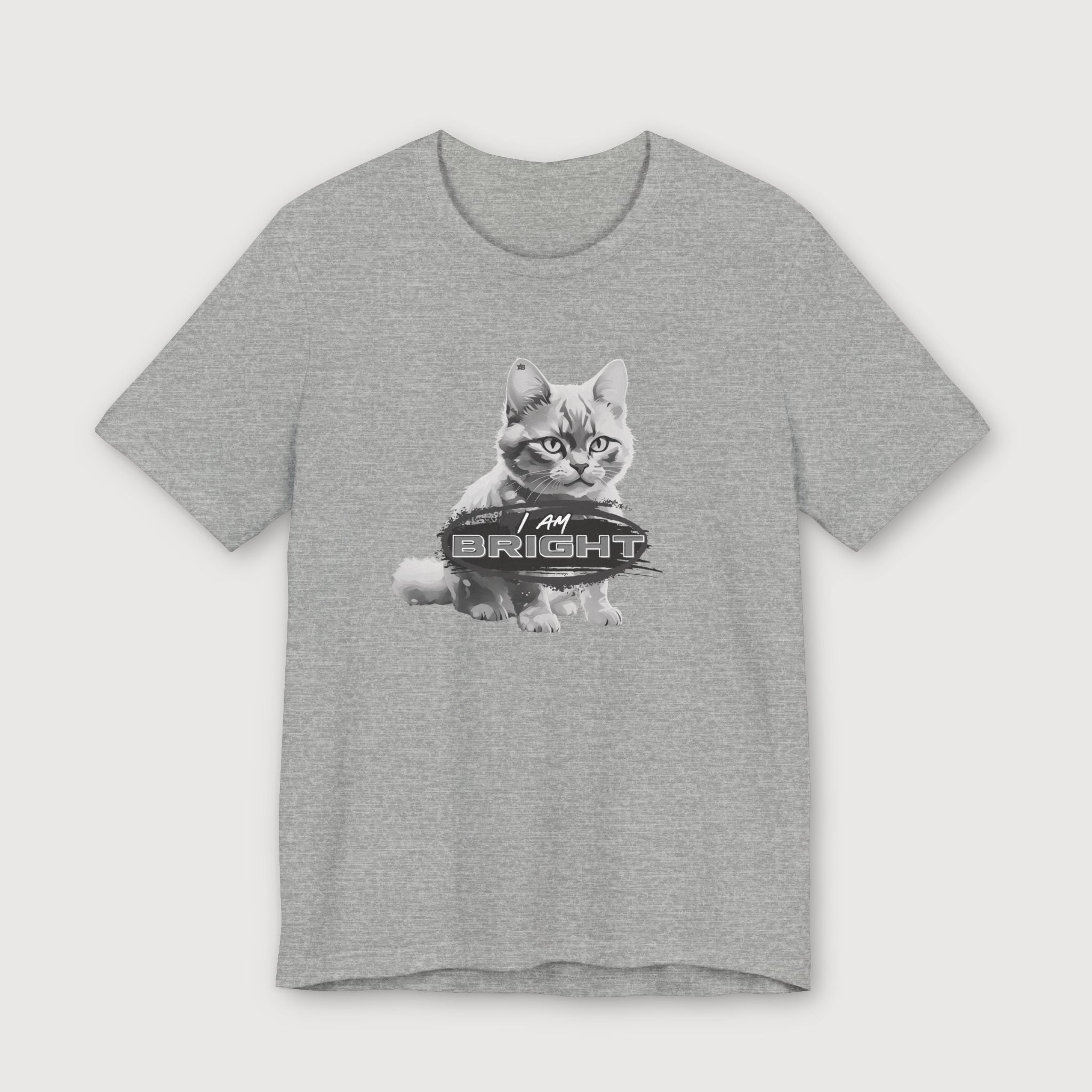 I am Bright - Gray Cat - T-Shirt