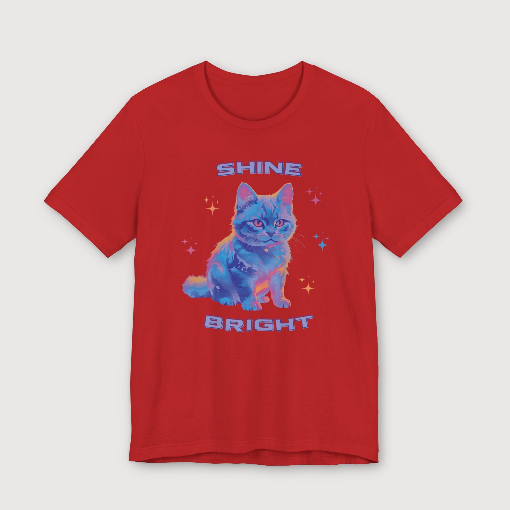 Shine Bright - Light Blue Cat - T-Shirt