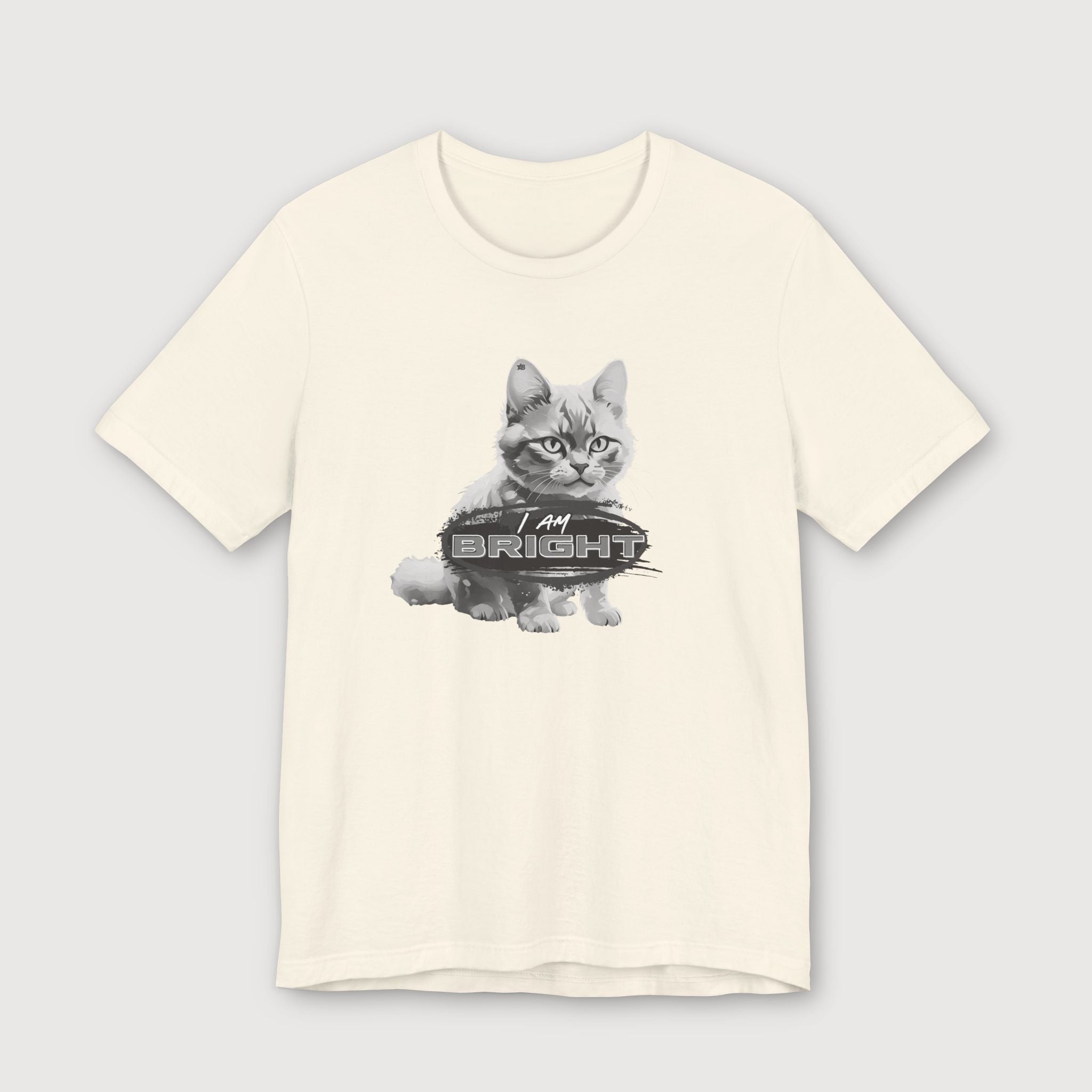 I am Bright - Gray Cat - T-Shirt