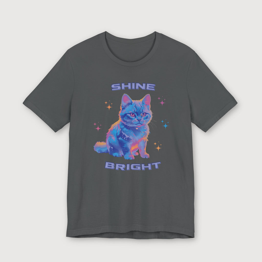 Shine Bright - Light Blue Cat - T-Shirt