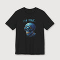 I'm Fine... - Blue Skull - T-Shirt