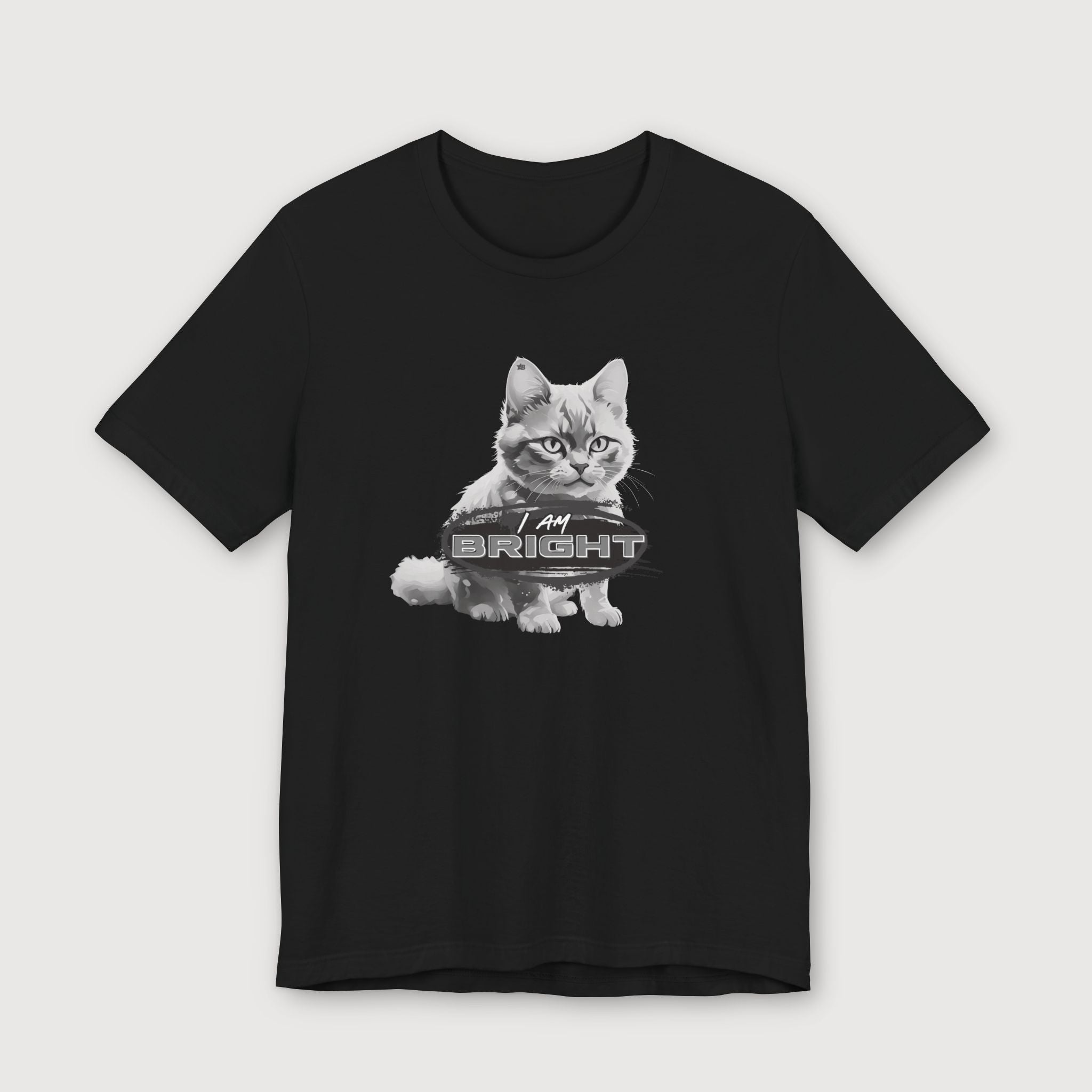 I am Bright - Gray Cat - T-Shirt