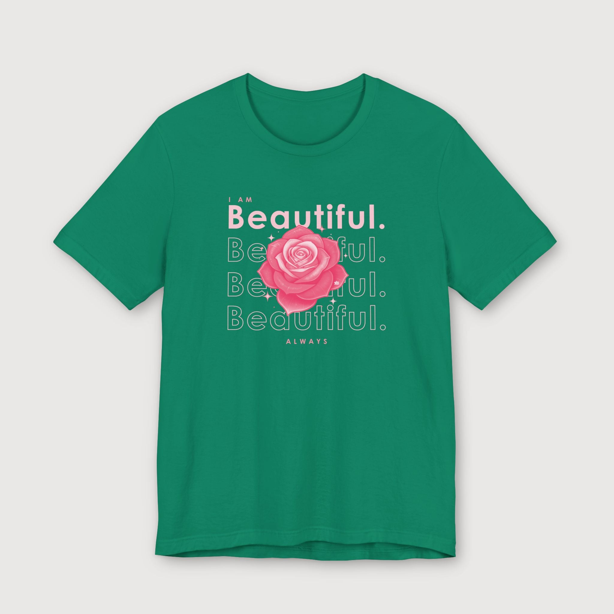 I am Beautiful - Pink Flower - T-Shirt