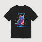 Shine Bright - Multicolored Cat - T-Shirt