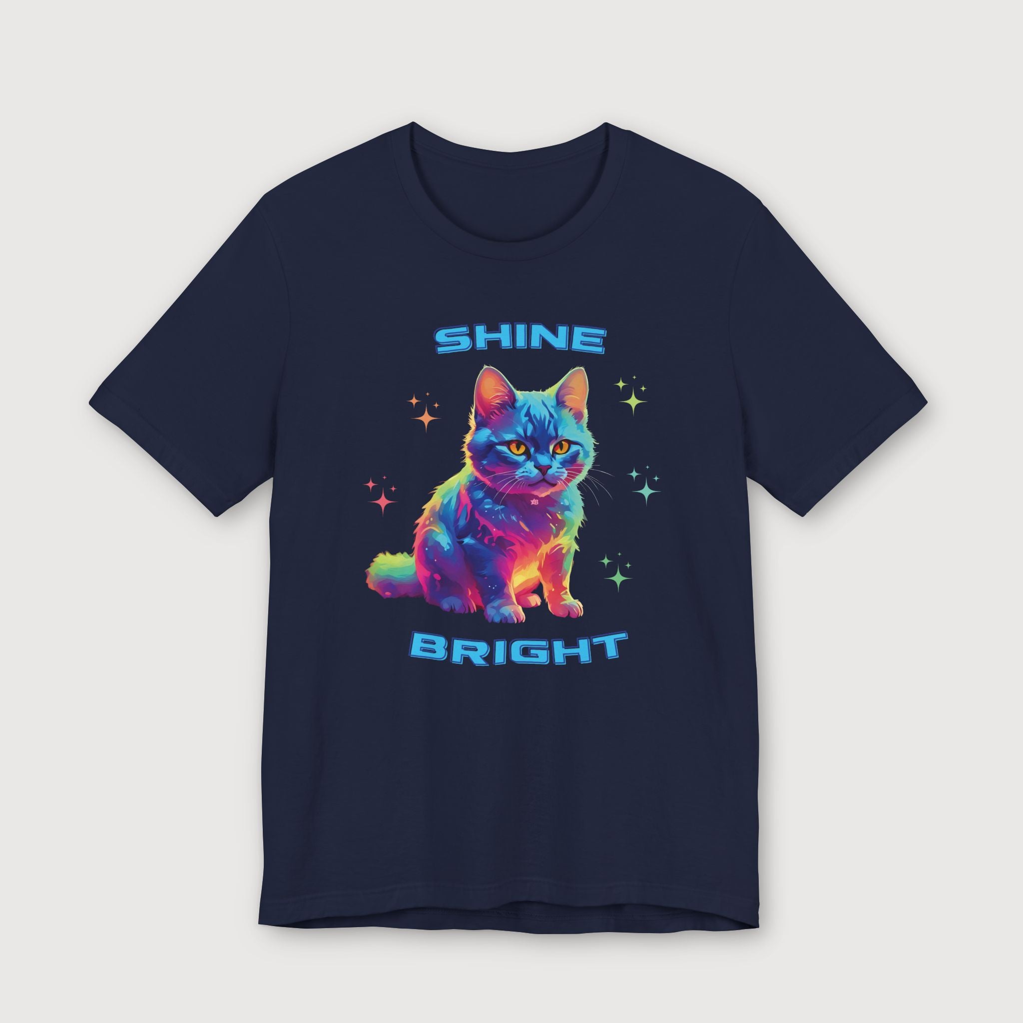 Shine Bright - Multicolored Cat - T-Shirt