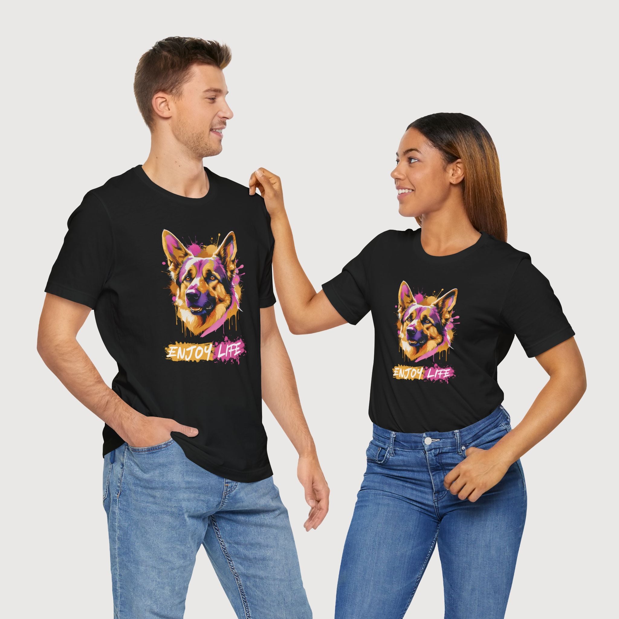 Enjoy Life - Pink Dog - T-Shirt