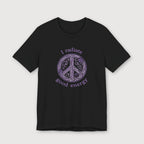 I Radiate Good Energy - Purple Peace Sign - T-Shirt