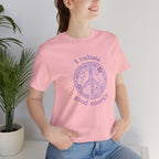 I Radiate Good Energy - Purple Peace Sign - T-Shirt