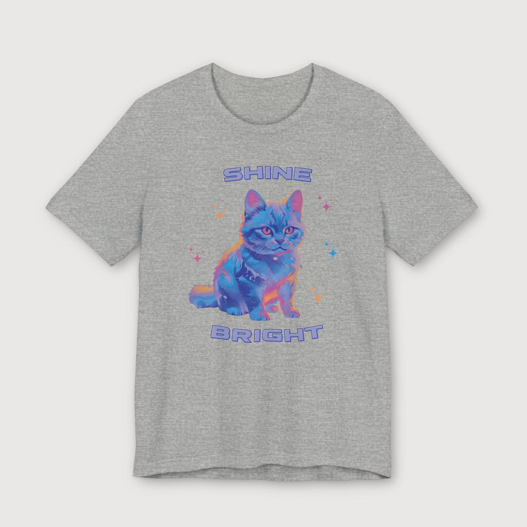 Shine Bright - Light Blue Cat - T-Shirt
