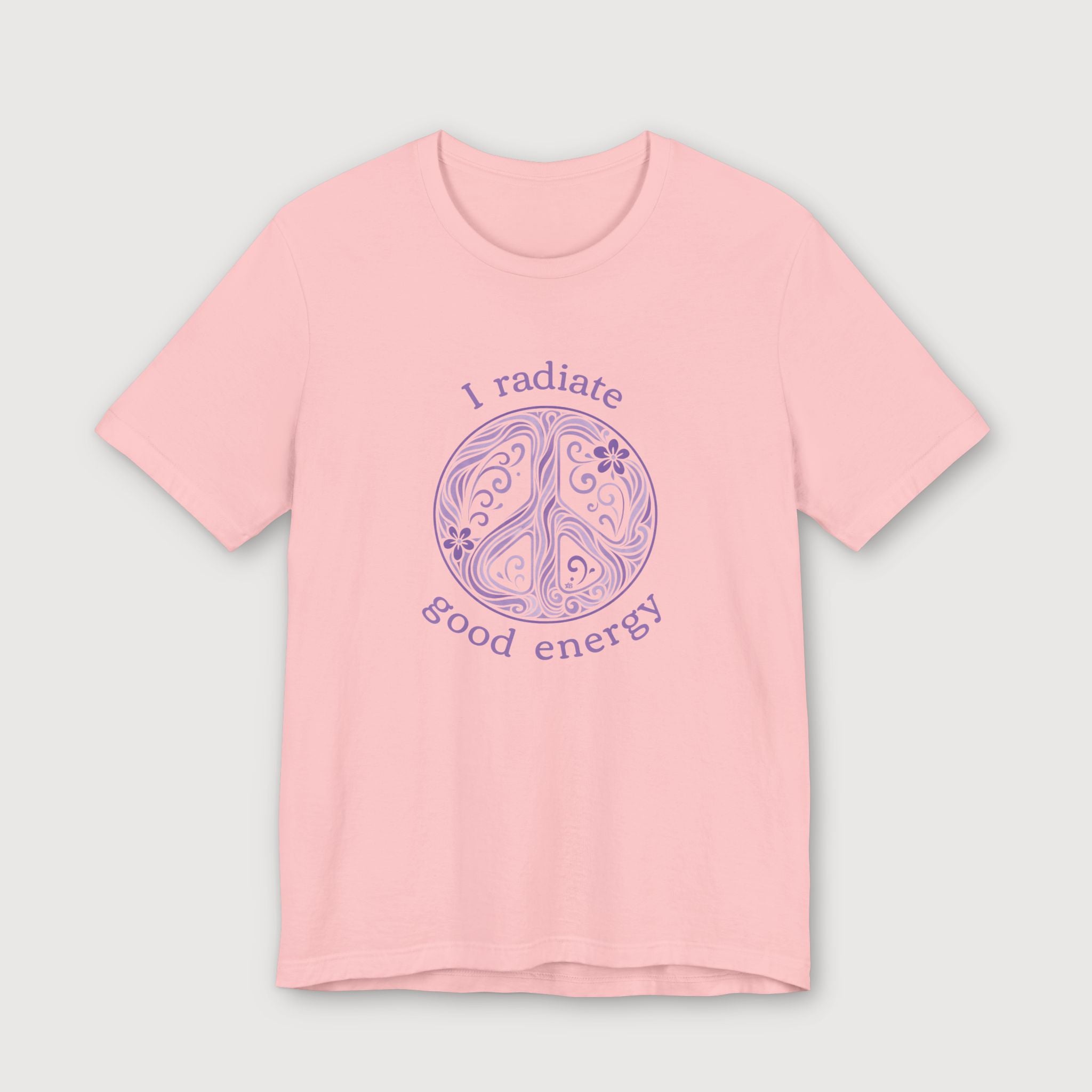 I Radiate Good Energy - Purple Peace Sign - T-Shirt