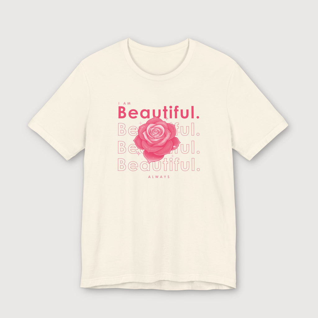 I am Beautiful - Pink Flower - T-Shirt
