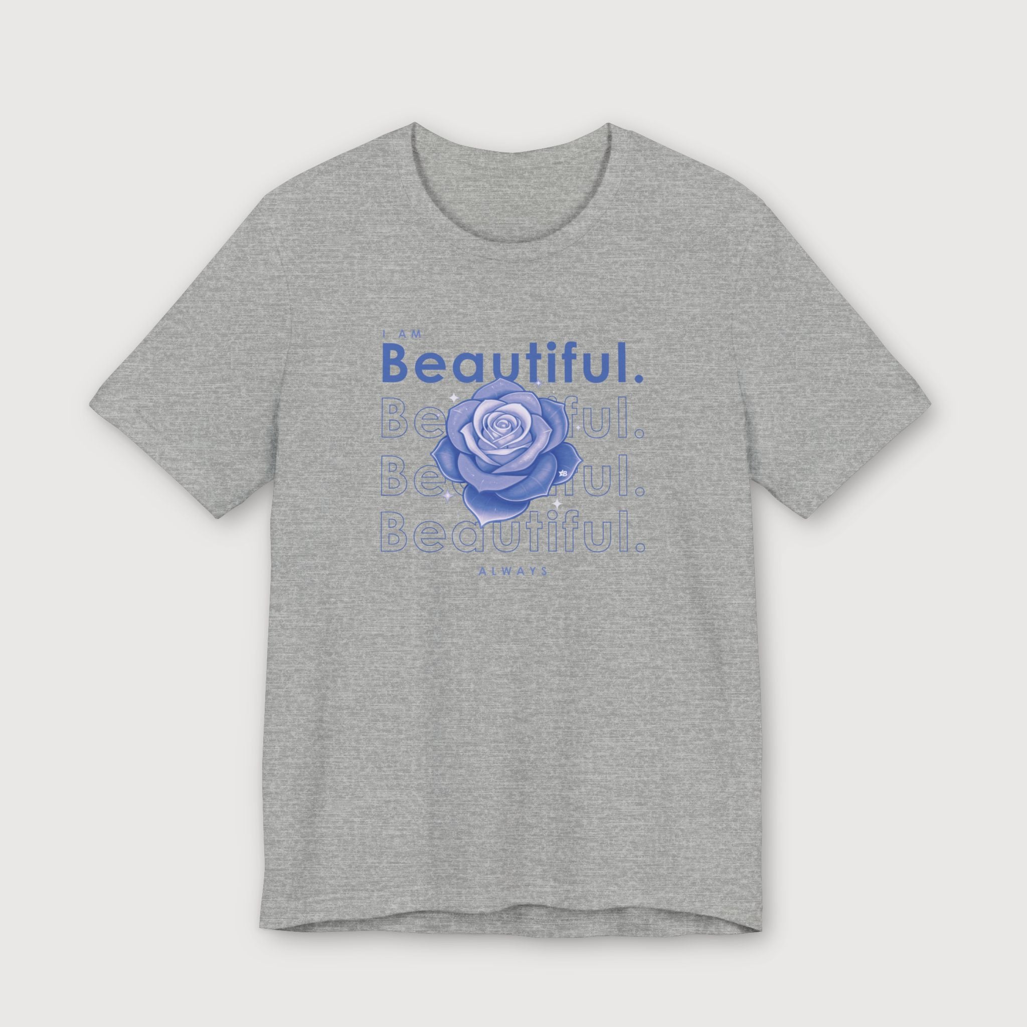 I am Beautiful - Lavender Blue Flower - T-Shirt