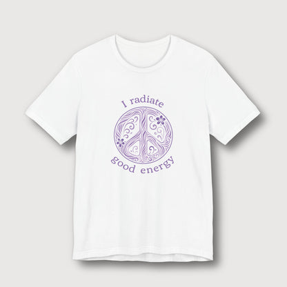 I Radiate Good Energy - Purple Peace Sign