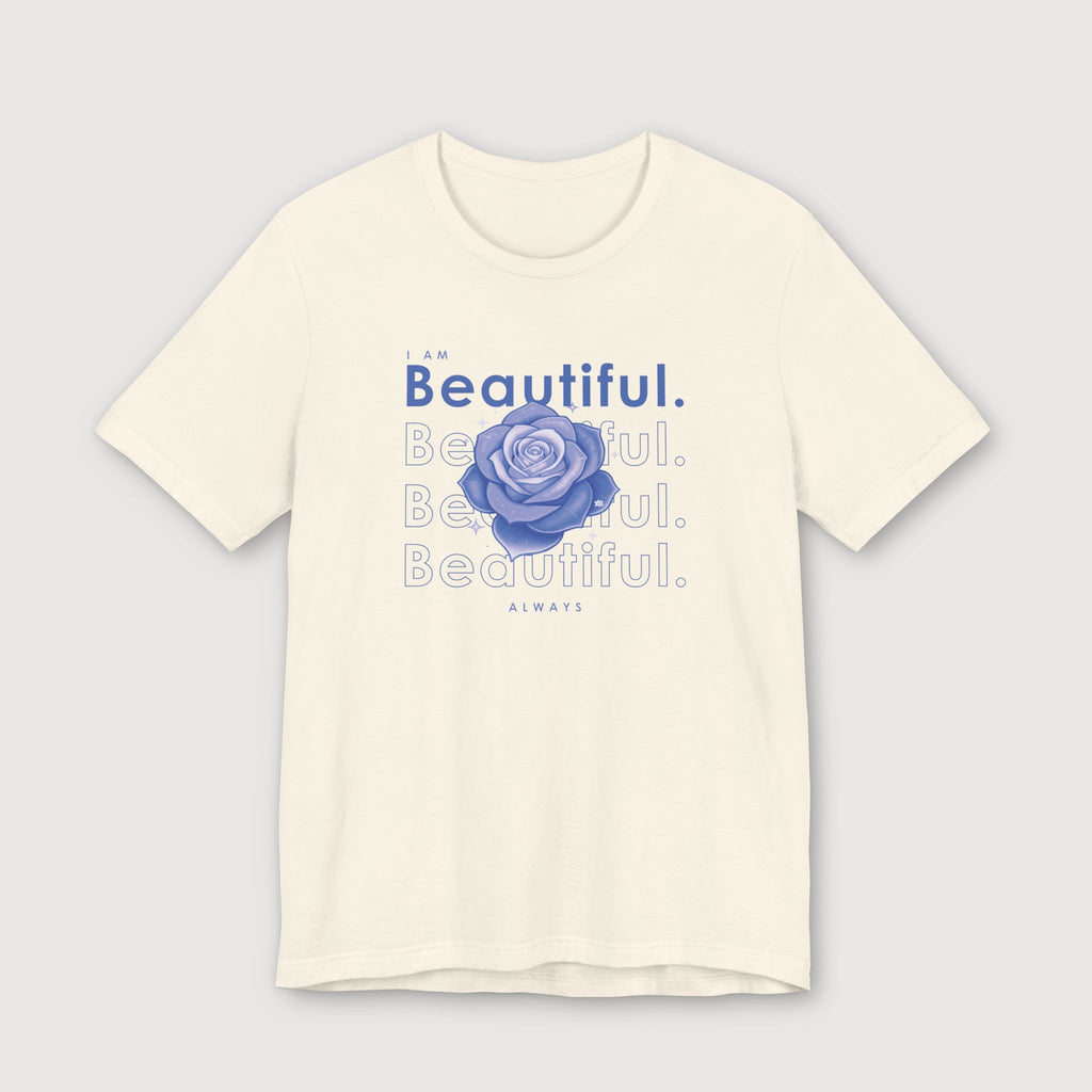 I am Beautiful - Lavender Blue Flower - T-Shirt