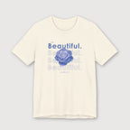I am Beautiful - Lavender Blue Flower - T-Shirt