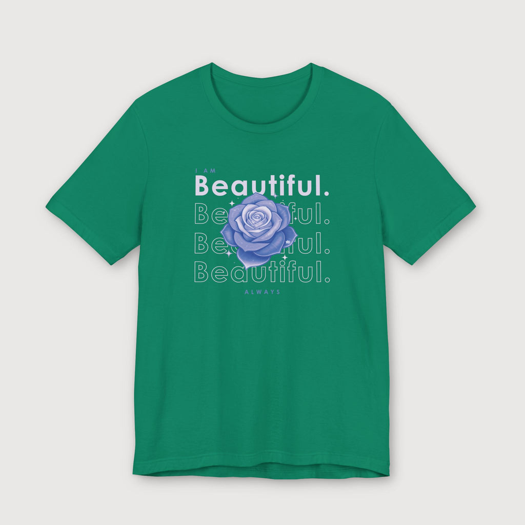 I am Beautiful - Lavender Blue Flower - T-Shirt