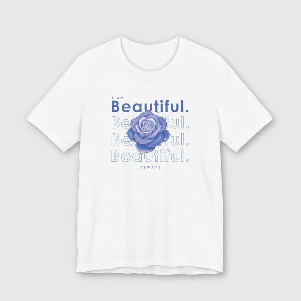 I am Beautiful - Lavender Blue Flower - T-Shirt