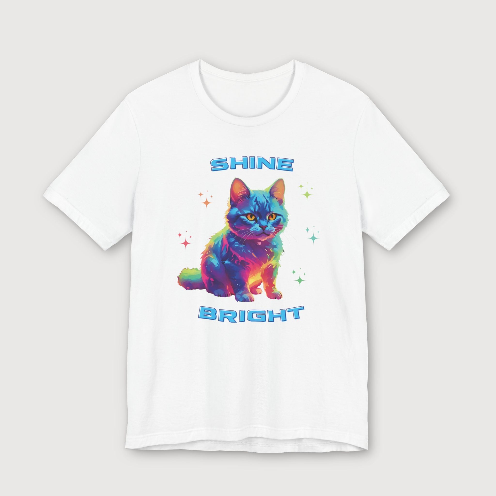 Shine Bright - Multicolored Cat - T-Shirt