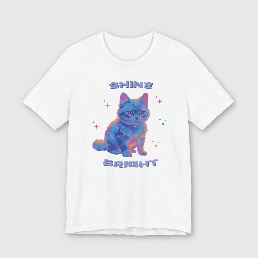 Shine Bright - Light Blue Cat - T-Shirt