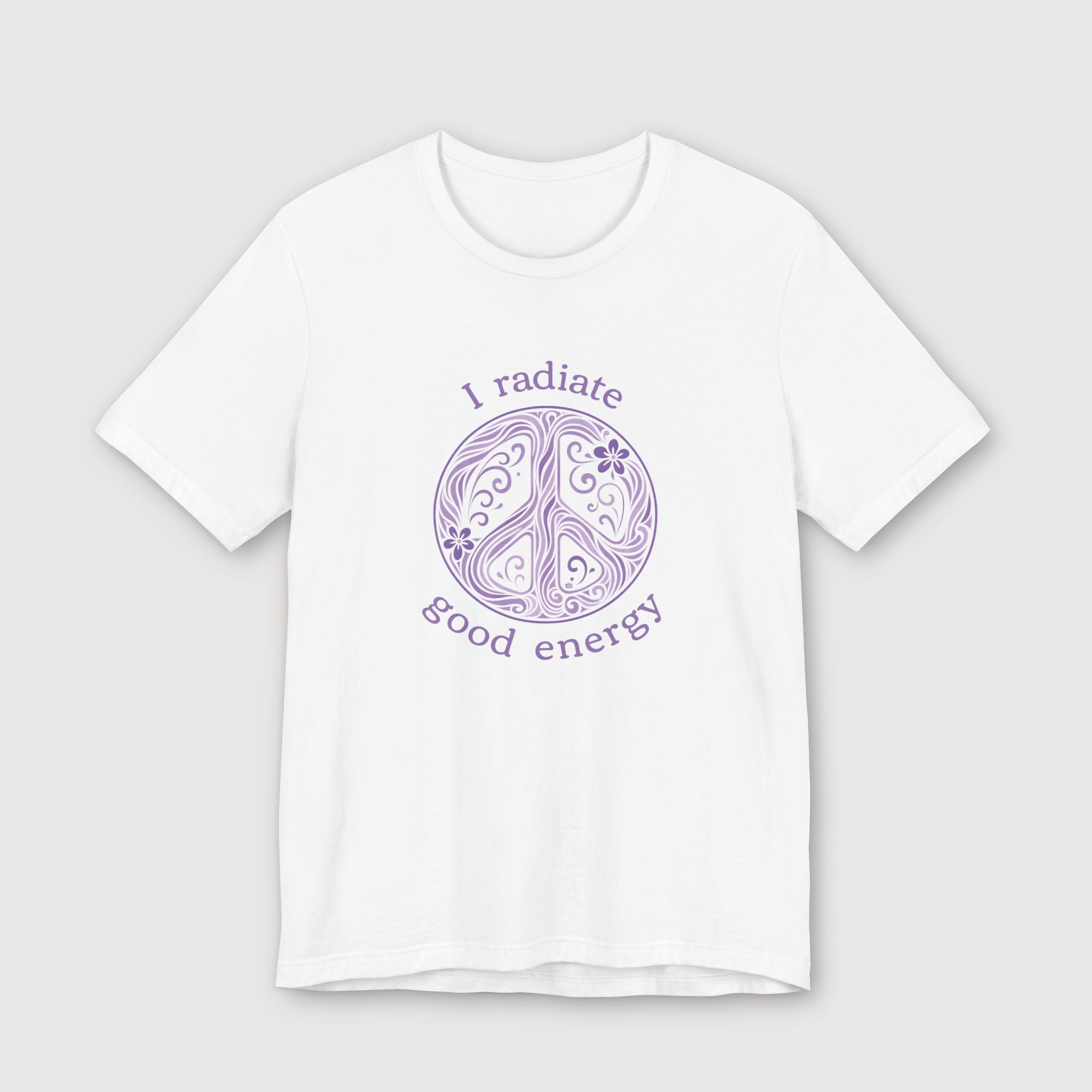 I Radiate Good Energy - Purple Peace Sign - T-Shirt