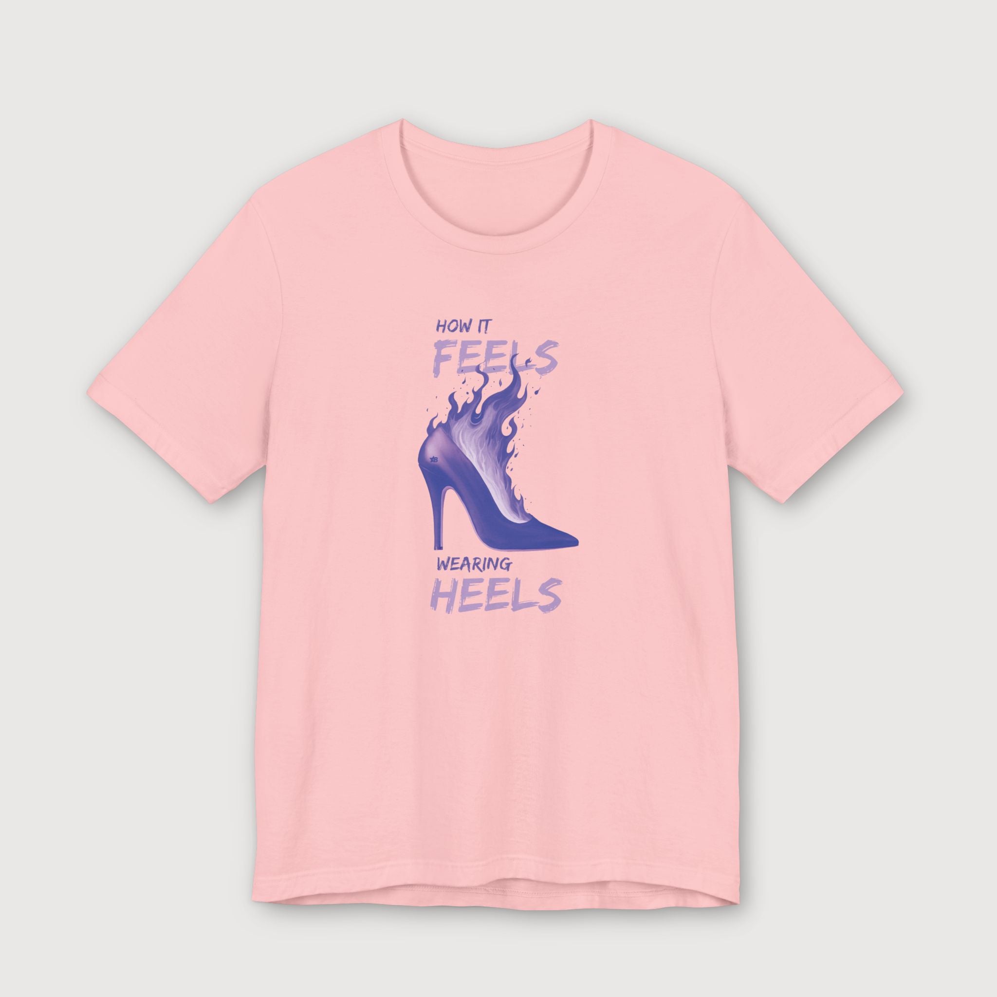How it Feels Wearing Heels - Purple Shoe - T-Shirt