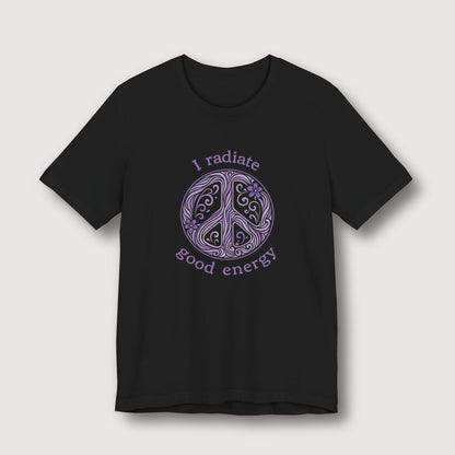 I Radiate Good Energy - Purple Peace Sign