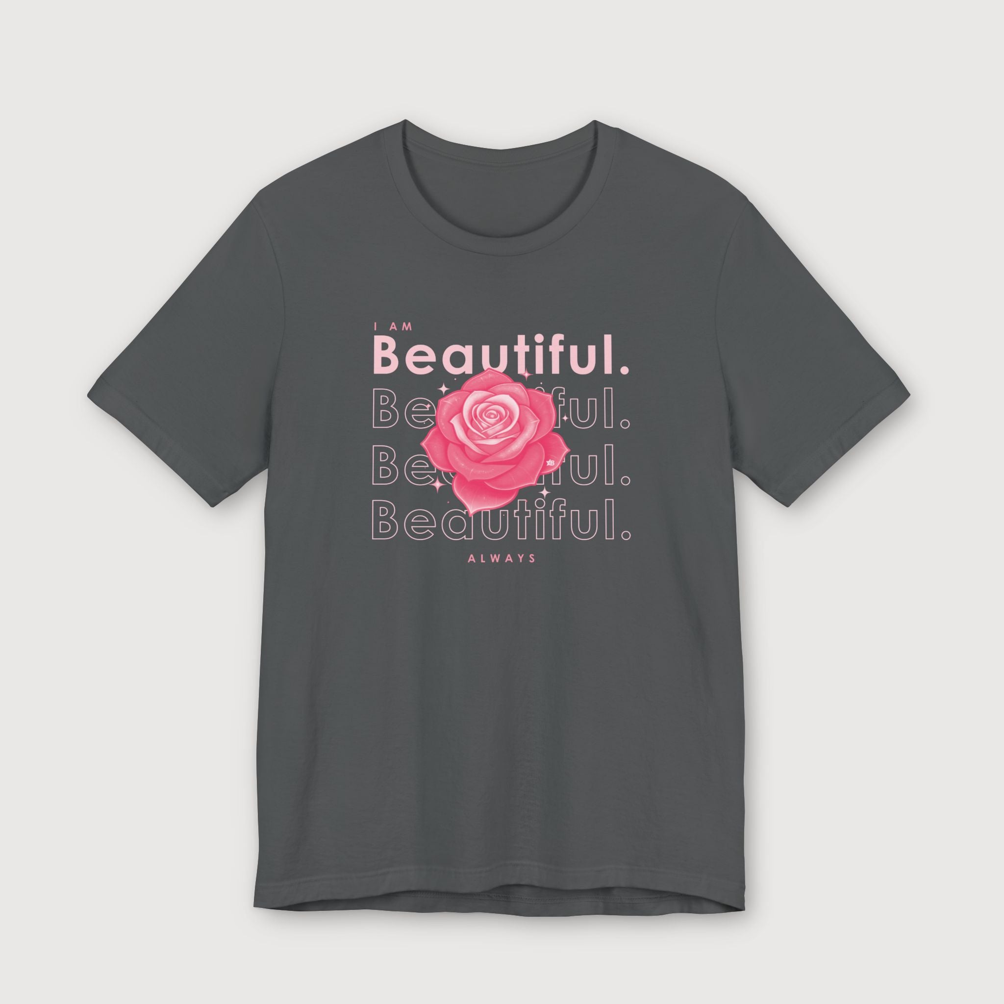 I am Beautiful - Pink Flower - T-Shirt
