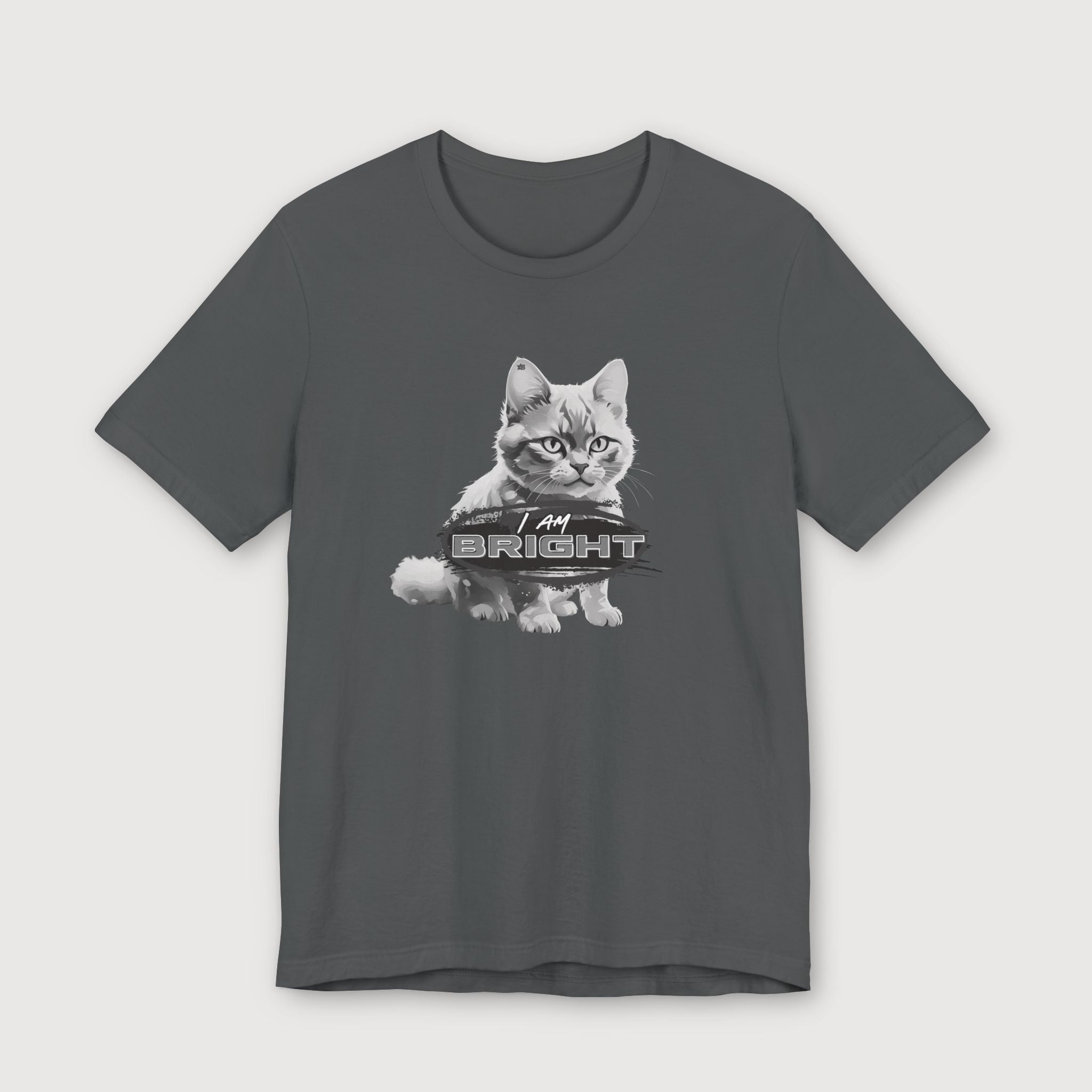 I am Bright - Gray Cat - T-Shirt