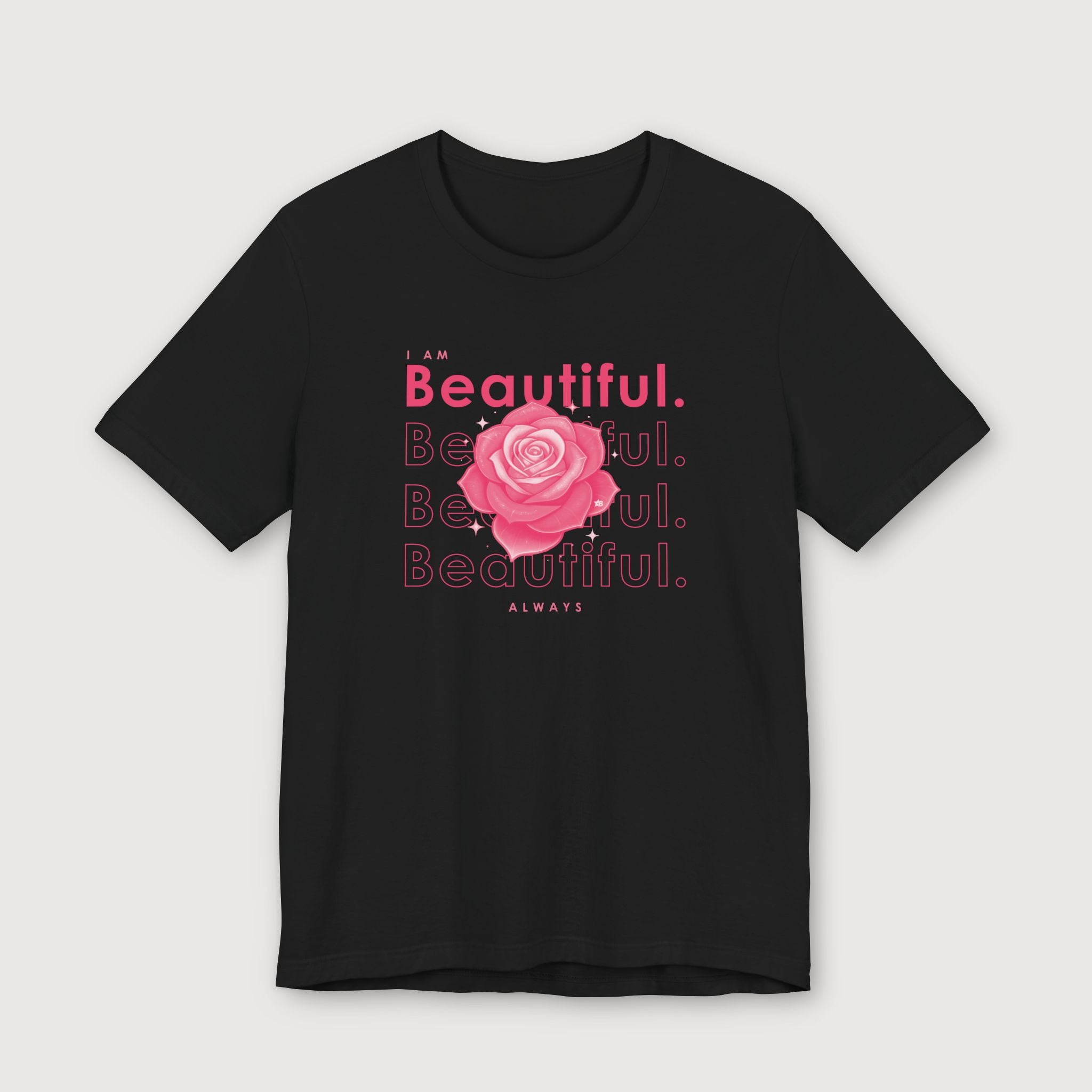 I am Beautiful - Pink Flower - T-Shirt