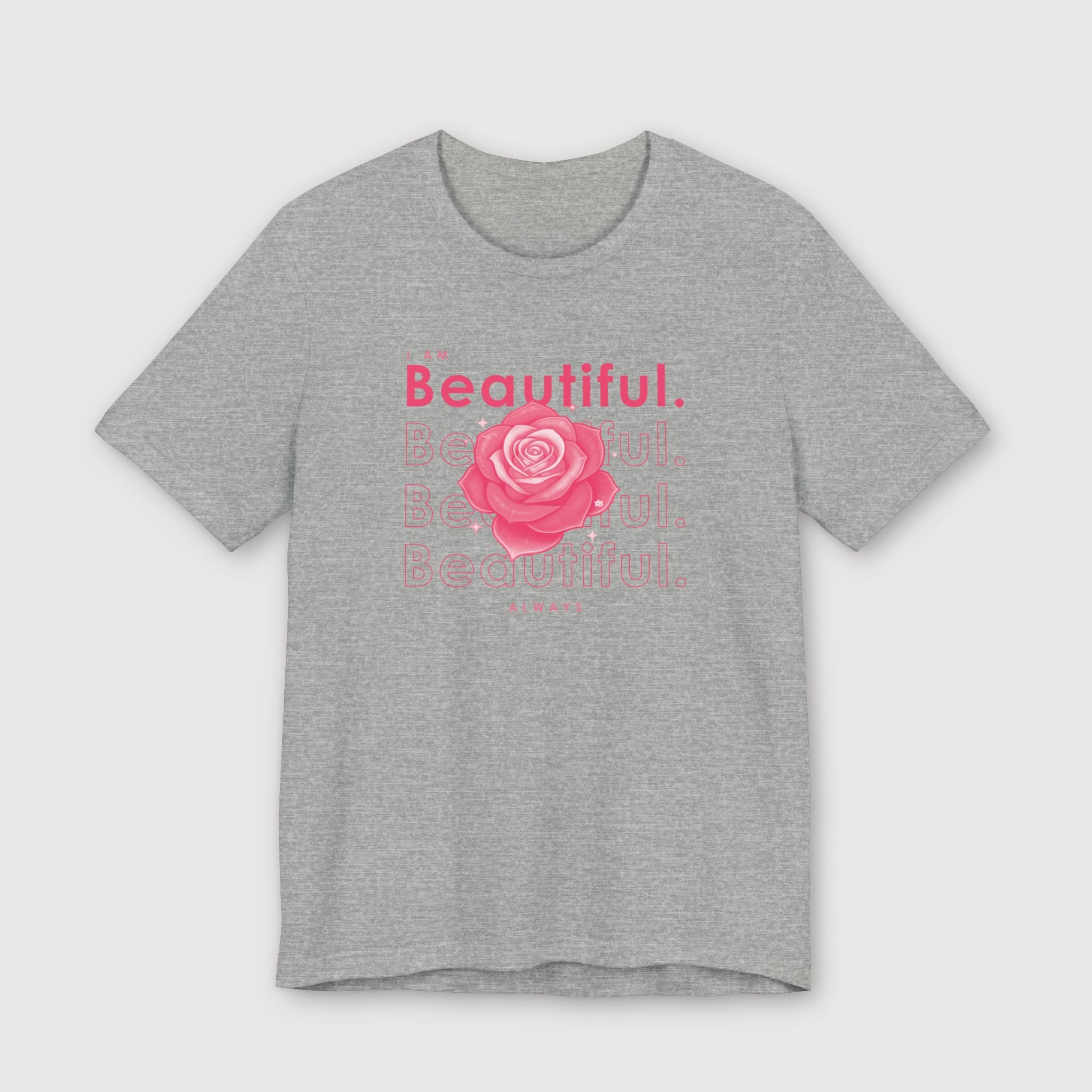 I am Beautiful - Pink Flower - T-Shirt