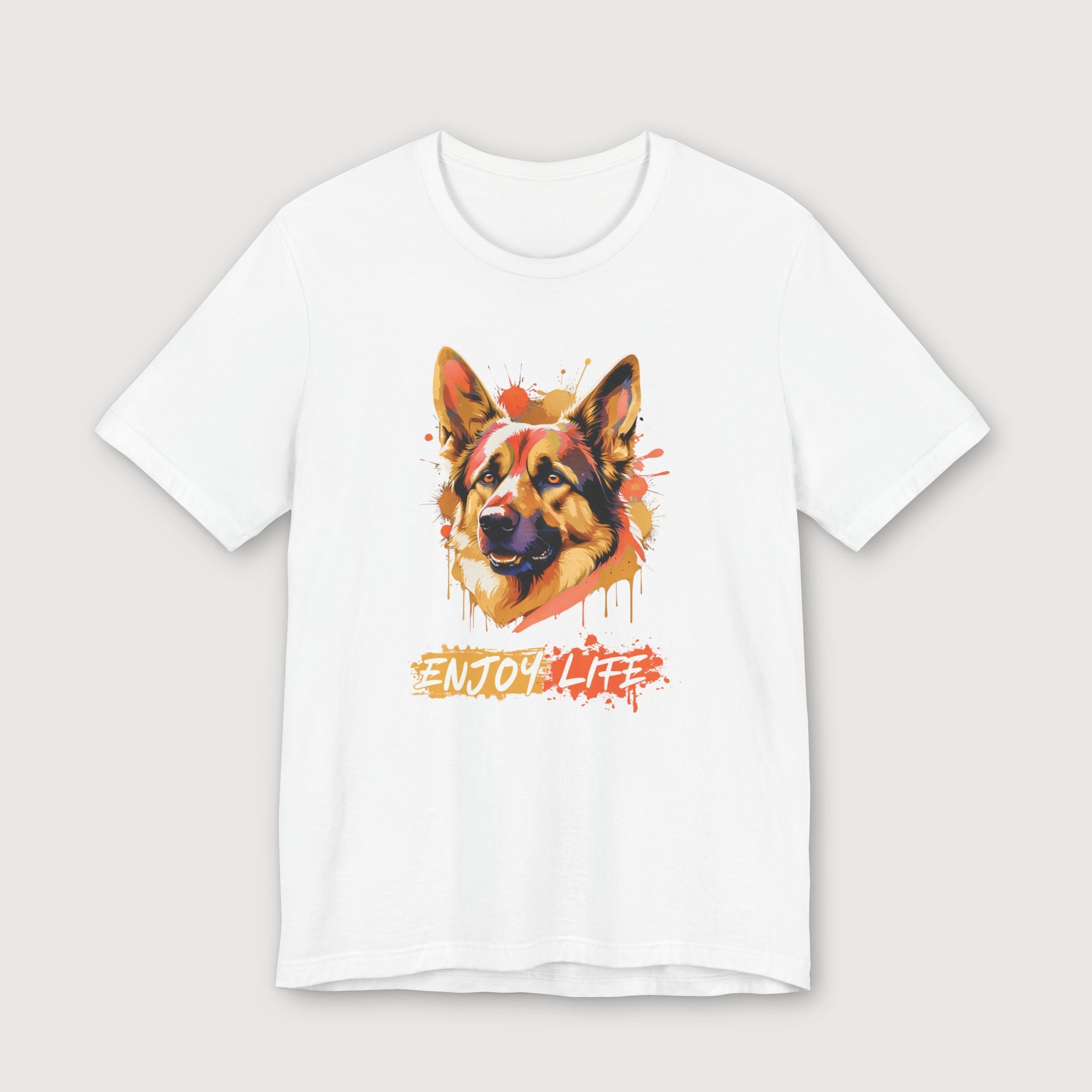 Enjoy Life - Orange Dog - T-Shirt