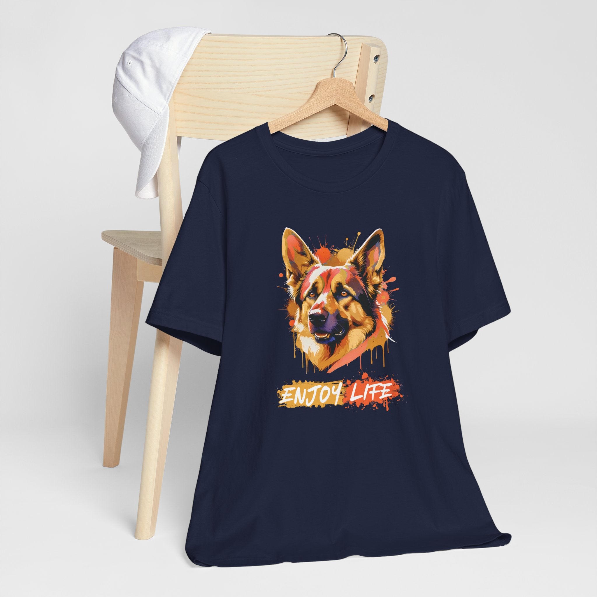 Enjoy Life - Orange Dog - T-Shirt