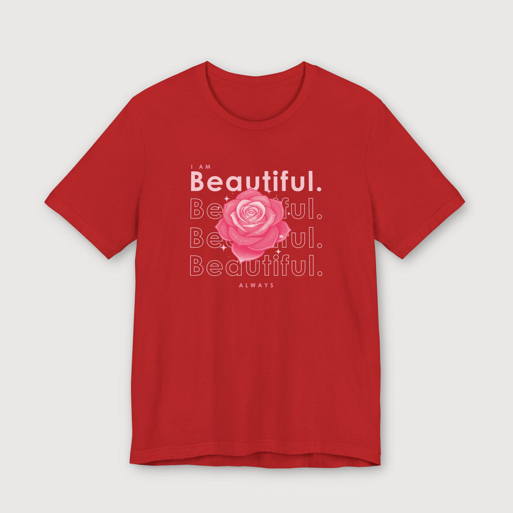 I am Beautiful - Pink Flower - T-Shirt
