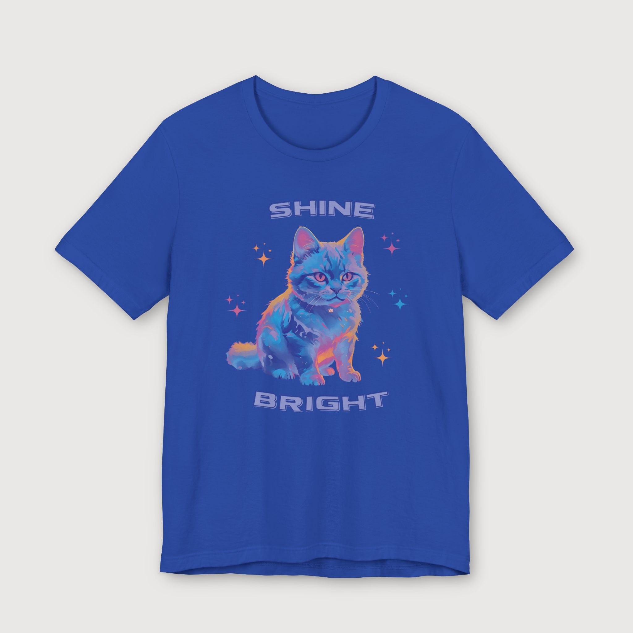 Shine Bright - Light Blue Cat - T-Shirt