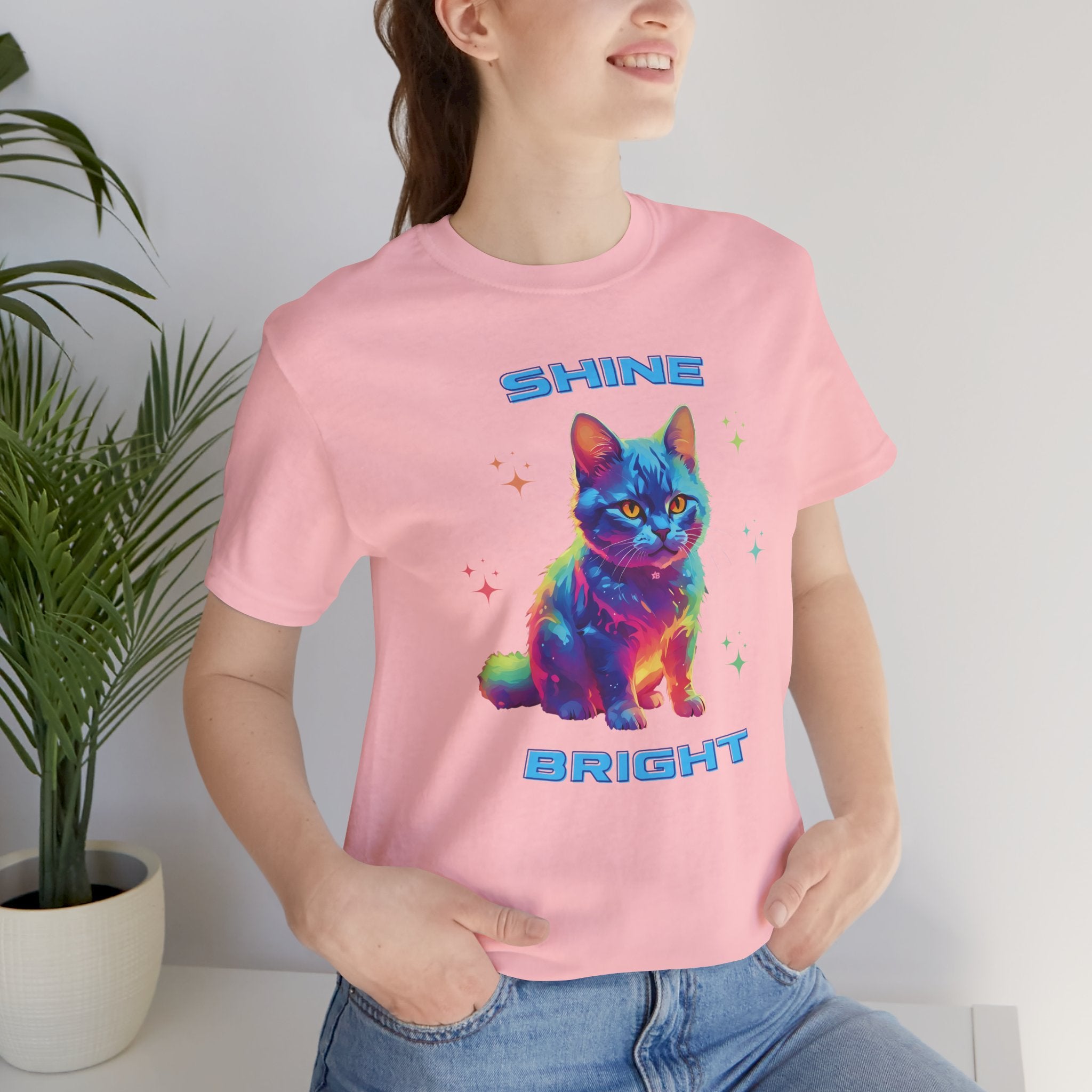 Shine Bright - Multicolored Cat - T-Shirt