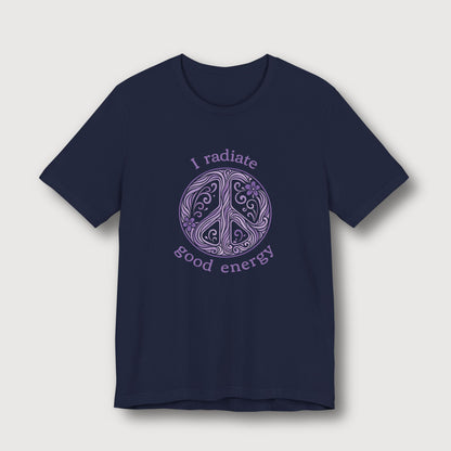 I Radiate Good Energy - Purple Peace Sign