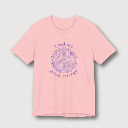 I Radiate Good Energy - Purple Peace Sign