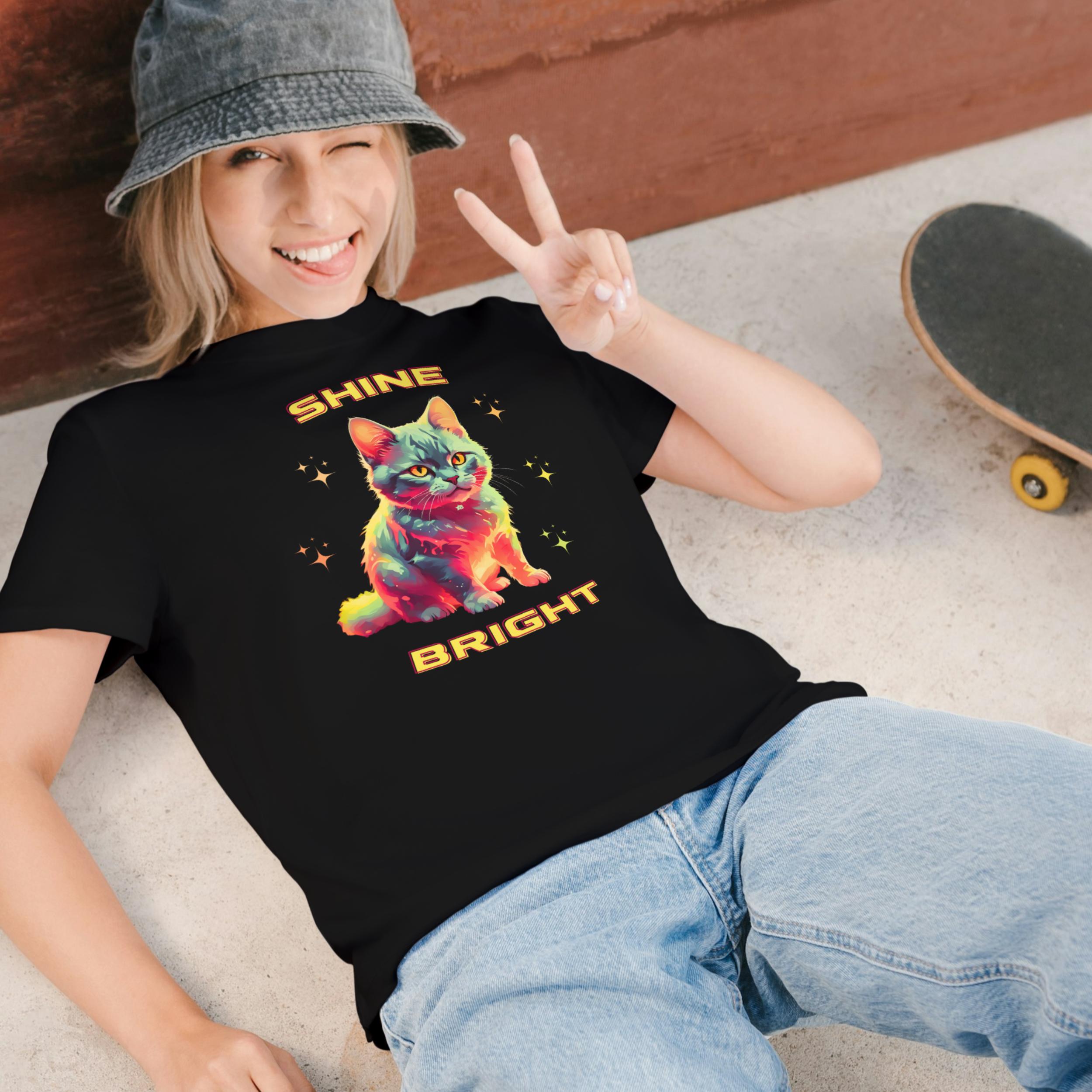 Shine Bright - Sunset Cat - T-Shirt