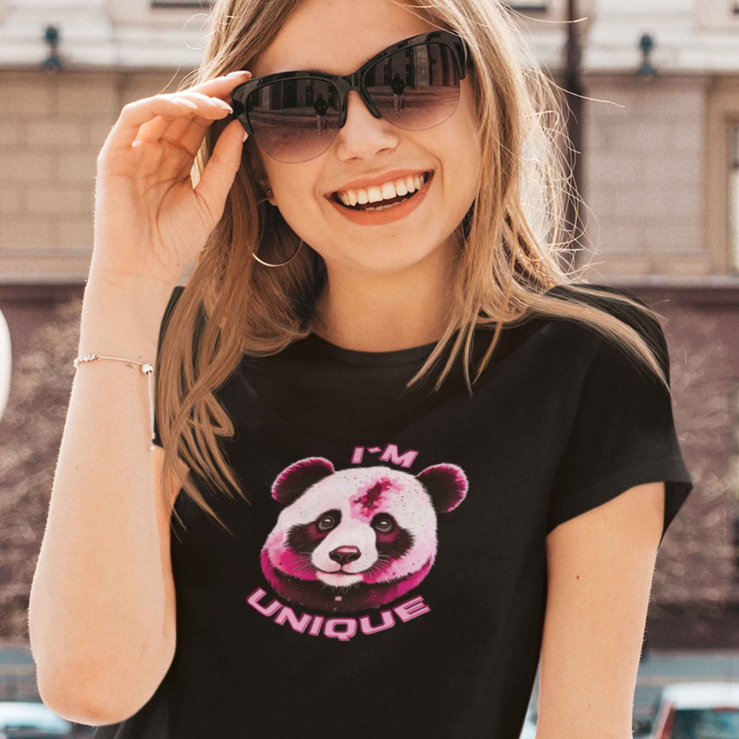 I'm Unique - Pink Panda - T-Shirt – BEFUNA