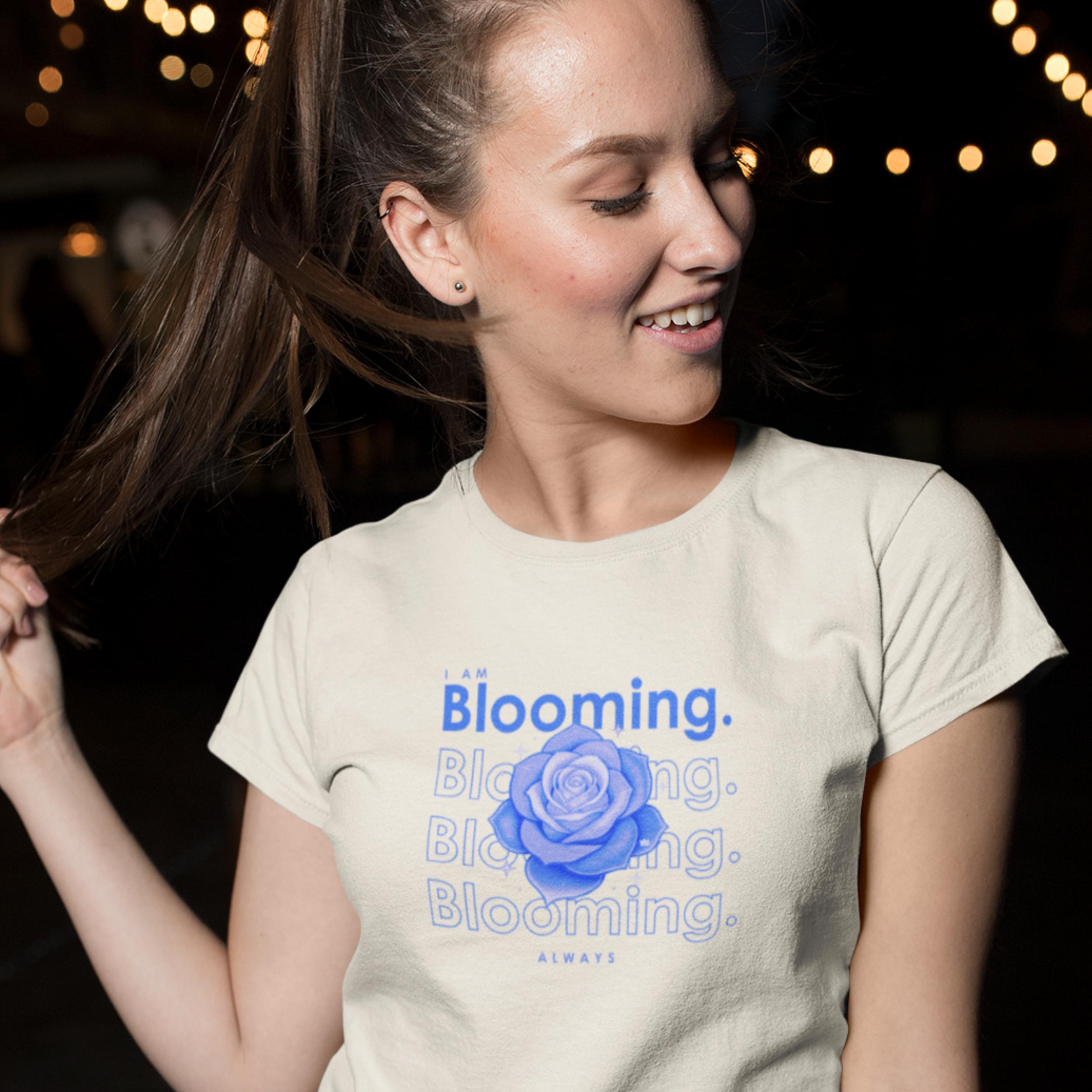 I am Blooming - Lavender Blue Flower - T-Shirt
