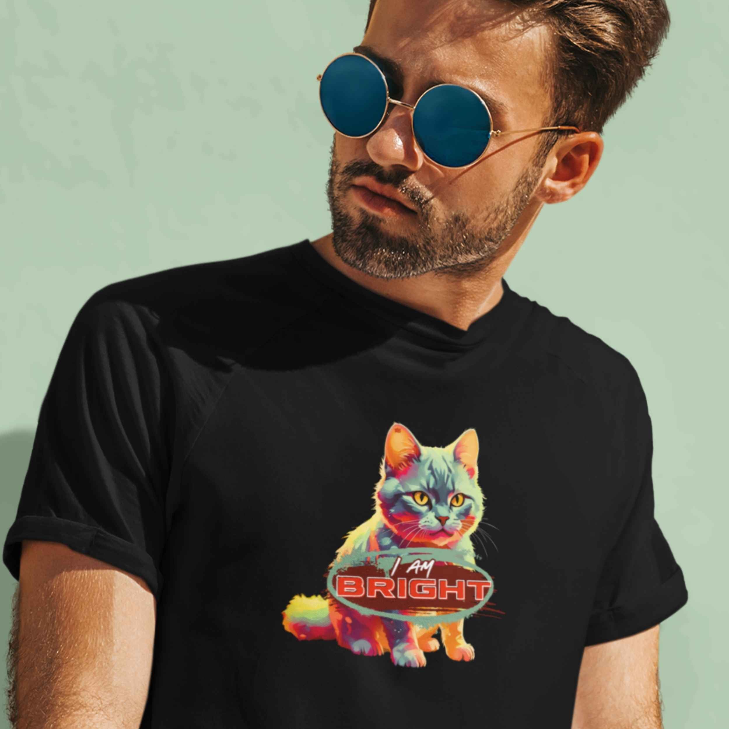 I am Bright -  Lava Glow Cat - T-Shirt