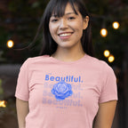 I am Beautiful - Lavender Blue Flower - T-Shirt