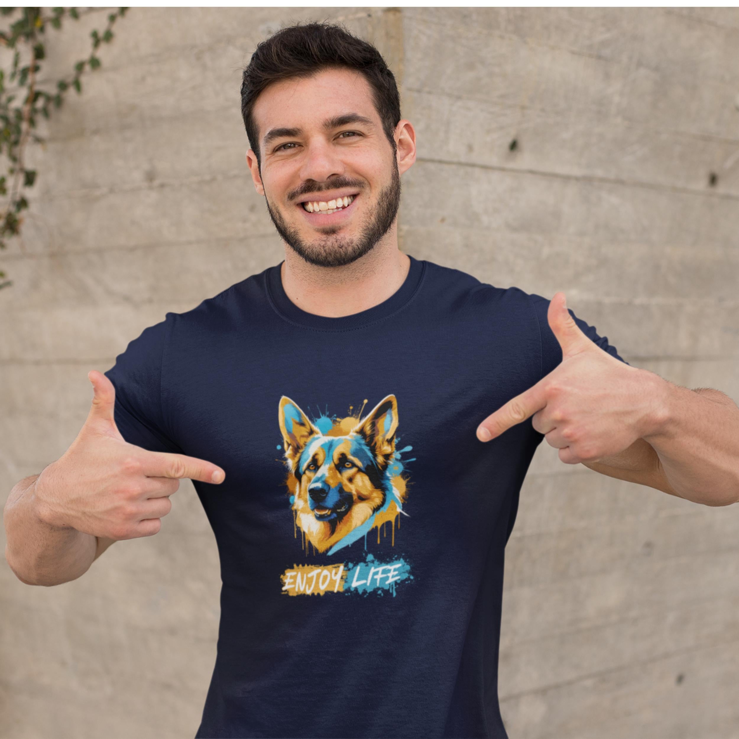 Enjoy Life - Blue Dog - T-Shirt